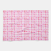 Tea Towel - Roze liefdesharten Theedoek (Horizontaal)