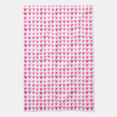 Tea Towel - Roze liefdesharten Theedoek (Verticaal)