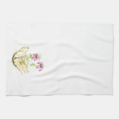 Tea towel, watercolor wildflower geranium theedoek (Horizontaal)