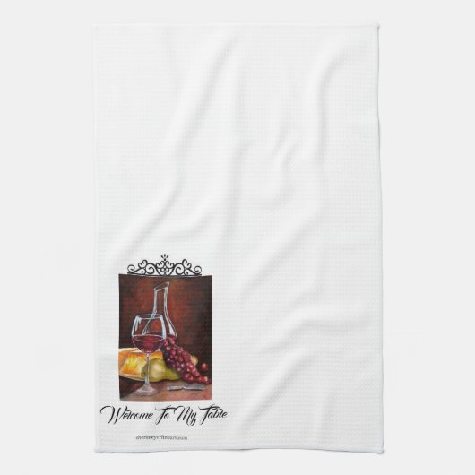 Tea Towel - Welkom bij mijn tafel Theedoek (Verticaal)