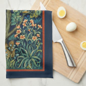 TEA TOWEL : WILLIAM MORRIS : DE ZWASTER THEEDOEK (Quarter Fold)