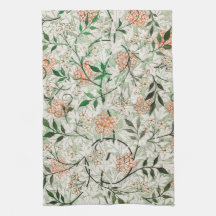 TEA TOWEL : WILLIAM MORRIS : GROEN JASMINE