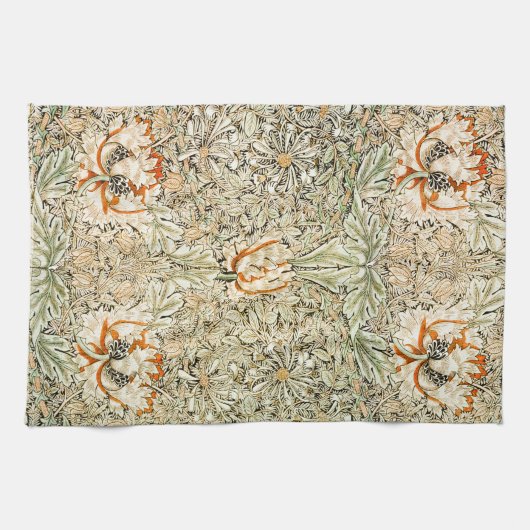 TEA TOWEL : WILLIAM MORRIS : HONEYSUCKLE THEEDOEK (Horizontaal)