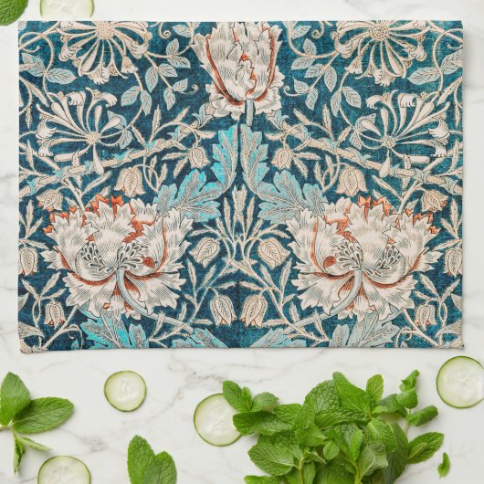 TEA TOWEL : WILLIAM MORRIS : HONEYSUCKLE THEEDOEK (Gevouwen)