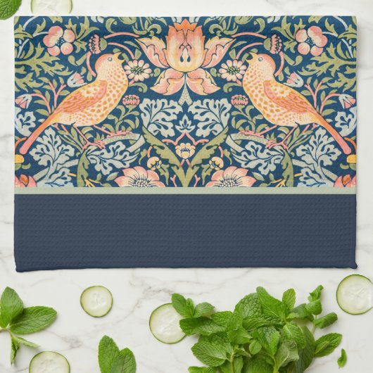 TEA TOWEL : WILLIAM MORRIS : STRAWBERRY THIEVY THEEDOEK (Gevouwen)