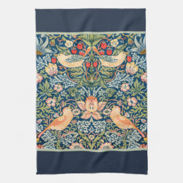 TEA TOWEL : WILLIAM MORRIS : STRAWBERRY THIEVY THEEDOEK