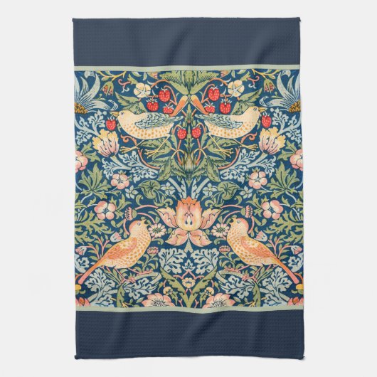 TEA TOWEL : WILLIAM MORRIS : STRAWBERRY THIEVY THEEDOEK (Verticaal)
