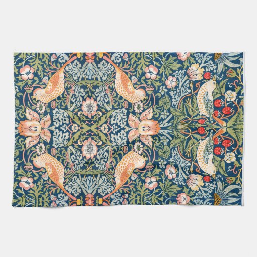 TEA TOWEL : WILLIAM MORRIS : STRAWBERRY THIEVY THEEDOEK (Horizontaal)