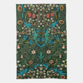 TEA TOWEL : WILLIAM MORRIS : TULIPS THEEDOEK