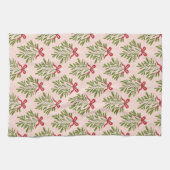 Tea towel with mistletoe design theedoek (Horizontaal)
