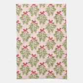 Tea towel with mistletoe design theedoek (Verticaal)