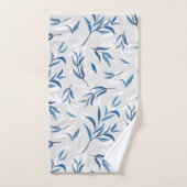 Tea Tree laat Blauwgroen blauw en grijze handdoeks Bad Handdoek (Handdoek)