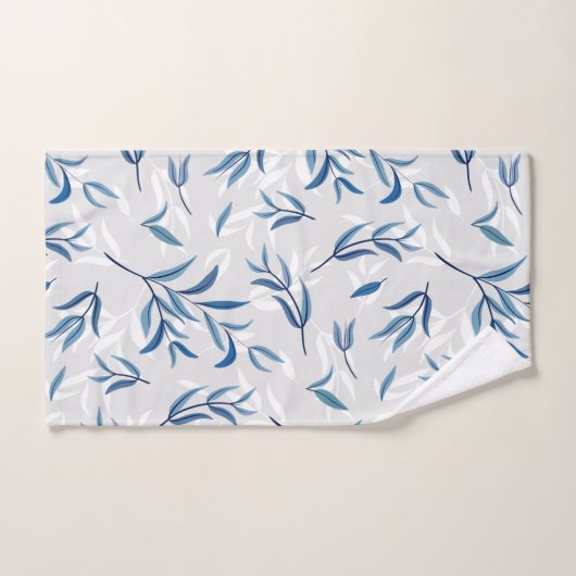 Tea Tree laat Blauwgroen blauw en grijze handdoeks Bad Handdoek (Handdoek)