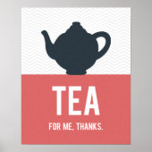 Tea Typography Poster, modern Kitchen, Custom Poster (Voorkant)