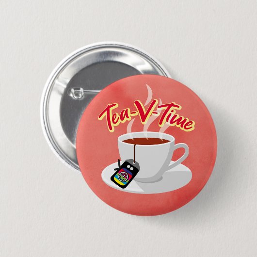 Tea-V-Time Medium Badge Ronde Button 5,7 Cm (Voorkant /achterkant)