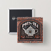 TEA VIERKANTE BUTTON 5,1 CM (Voorkant /achterkant)