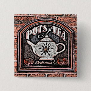 TEA VIERKANTE BUTTON 5,1 CM