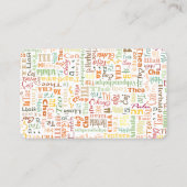 Tea Visitekaartje (Achterkant)