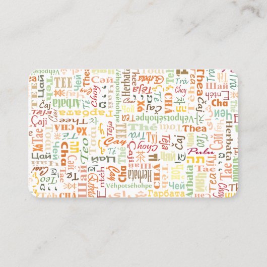 Tea Visitekaartje (Achterkant)