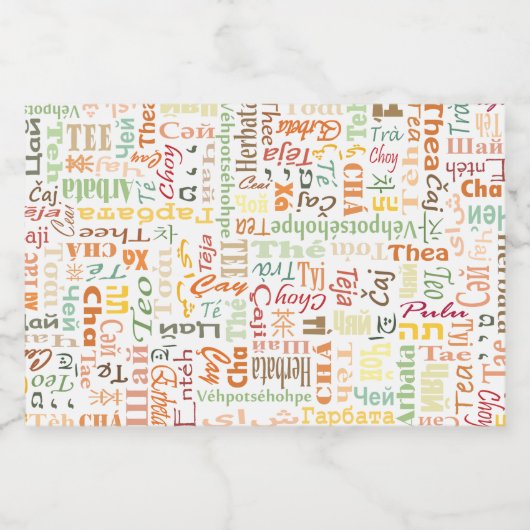 Tea Voedselcontainer Etiket (Enkel label)