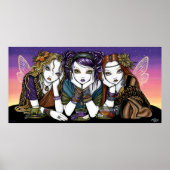 Tea voor het Poster van drie stedelijke teaparty K (Voorkant)