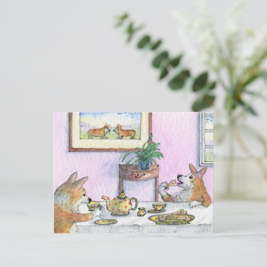 Tea voor twee briefkaart (Staand voorkant)