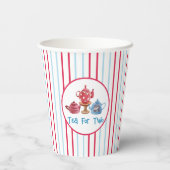 Tea voor twee theeapots 8oz-papierbekertjes papieren bekers (Achterkant)
