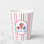 Tea voor twee theeapots 8oz-papierbekertjes papieren bekers (Voorkant)
