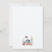 Tea Vrijgezellenfeest Bloementuin Uitnodiging (Achterkant)