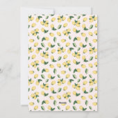 Tea Vrijgezellenfeest Lemons Pink Summer Invitatio Feestdagenkaart (Achterkant)