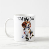 Tea! Wie zei thee? Schattigee Beagle Koffiemok (Links)