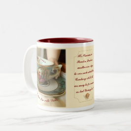 Tea with Dolls Ceramic Mug Tweekleurige Koffiemok
