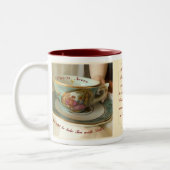 Tea with Dolls Ceramic Mug Tweekleurige Koffiemok (Links)