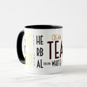 Tea Words Collage Mok (Voorkant links)