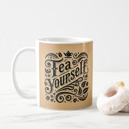 Tea Yourself - Elegante Tea Lover's Mok (Met donut)