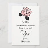 Tea zal jij mijn Bridesmaid-kaart zijn Kaart (Achterkant)