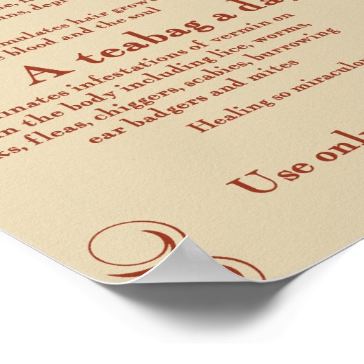 Teabag Miracle Cure Poster (Hoek)