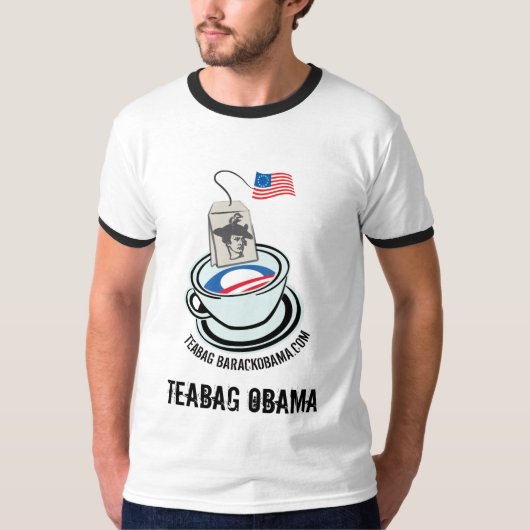 TEABAG OBAMA Tea-Shirt T-shirt (Voorkant)