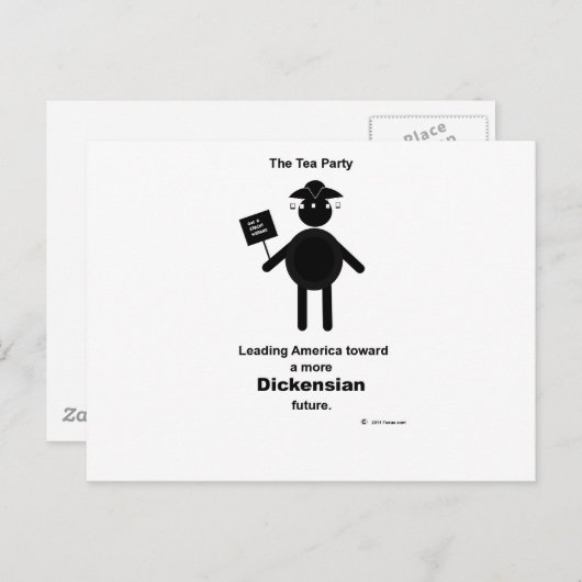 Teabagger Dickensian Briefkaart (Voorkant / Achterkant)