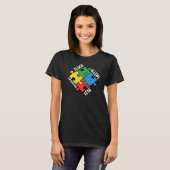 Teach Accept Love Begrip April Autism Awarenes T-shirt (Voorkant volledig)