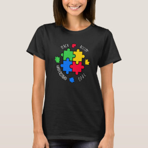 Teach Accept Love Begrip April Autism Awarenes T-shirt