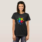 Teach Accept Love Begrip April Autism Awarenes T-shirt (Voorkant volledig)