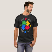 Teach Accept Love Begrip April Autism Awarenes T-shirt (Voorkant volledig)