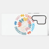"Teach Accept Love Understand" Puzzle Piece Flower Samsung Galaxy Hoesje (Achterkant horizontaal)