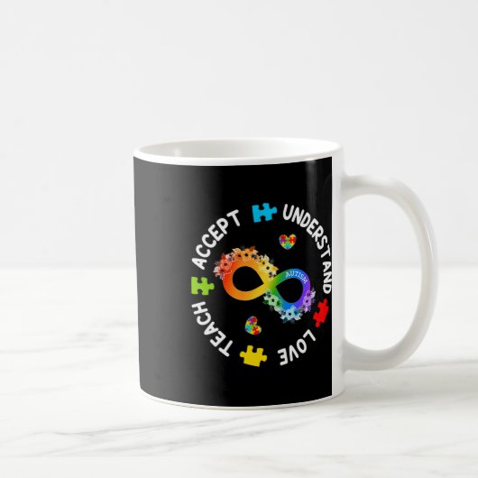 Teach Accept Understand Love Autism Infi Koffiemok (Rechts)