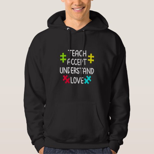 Teach Accepteer begrip liefde Hoodie (Voorkant)