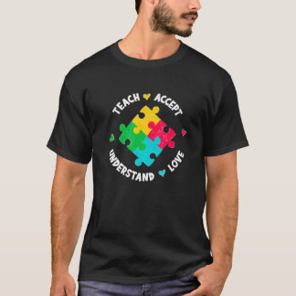 Teach Accepteren Begrijpen Liefdesleraar Autisme A T-shirt