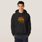 Teach Black History Month Kids Black Teacher Afric Hoodie (Voorkant volledig)