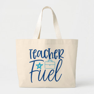 Teach-brandstof Grote Tote Bag