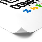 Teach compassion Autism Awareness Puzzle Apple Poster (Hoek)